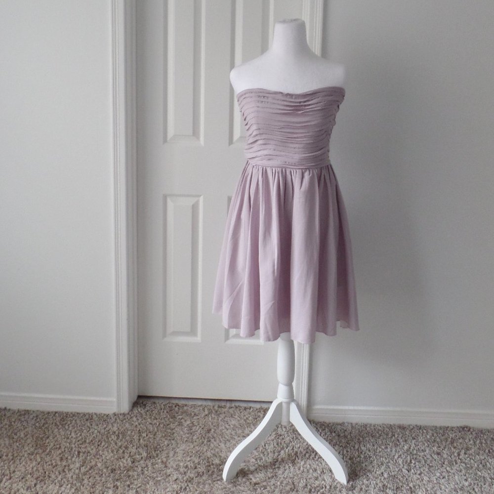 Charolette Russe Woman's Bandeau Dress Strapless Fit & Flare Spring Lavender XL